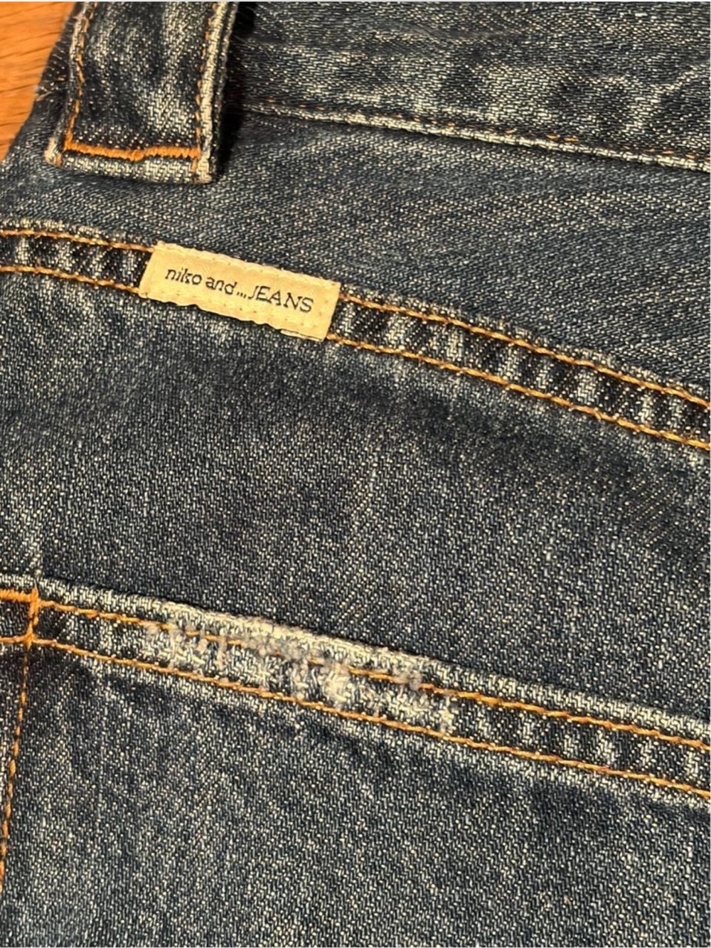 SOLD-LIKE ITEMS IN CLOSET 
Niko and… Wide Leg Patchwork Raw Hem Denim Jeans L - Picture 8 of 8